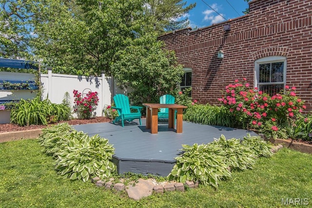 view of patio featuring a deck