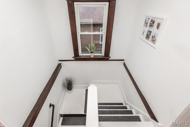 view of stairway