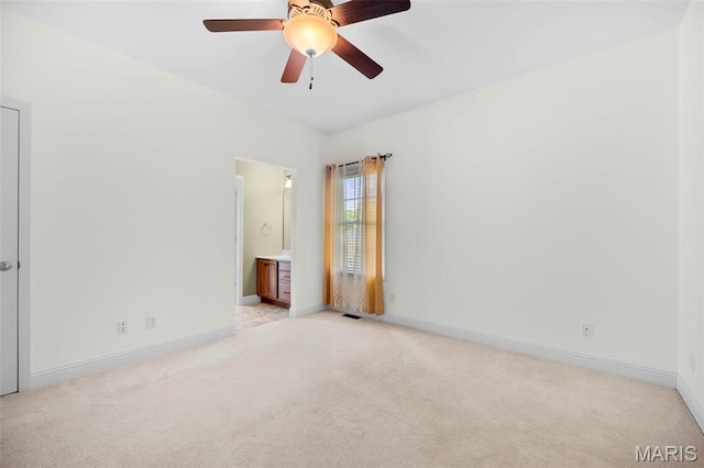 1019 Hawks Landing Dr, Lake St Louis, MO 63367 - unfurnished room featuring light carpet, a ceiling fan, and baseboards