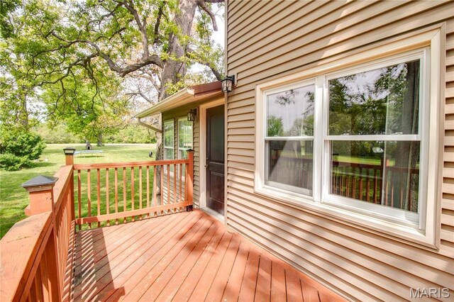 968 Super Slab Rd, Greenfield, IL 62044 - wooden terrace with a yard