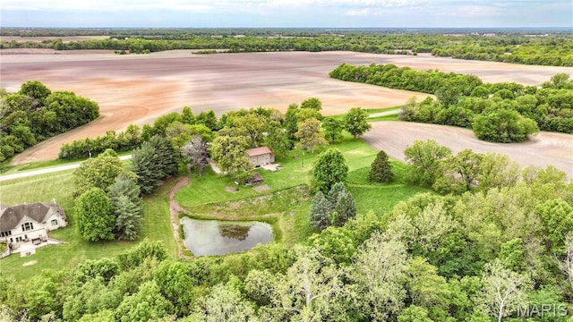 968 Super Slab Rd, Greenfield, IL 62044 - bird's eye view of a nearby body of water and a tree filled landscape