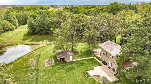 968 Super Slab Rd, Greenfield, IL 62044 - aerial view of property and surrounding area with a forest