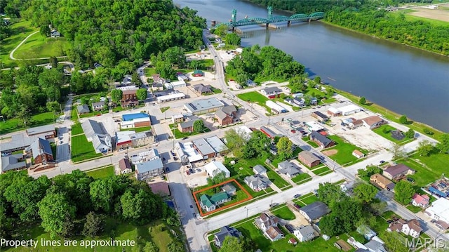 212 Franklin St, Hardin, IL 62047 - view of property location with a nearby body of water, nearby suburban area, and property parcel outlined