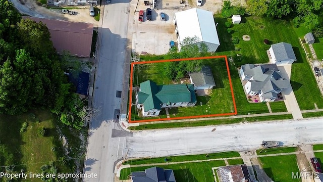 212 Franklin St, Hardin, IL 62047 - aerial overview of property's location with property boundaries highlighted