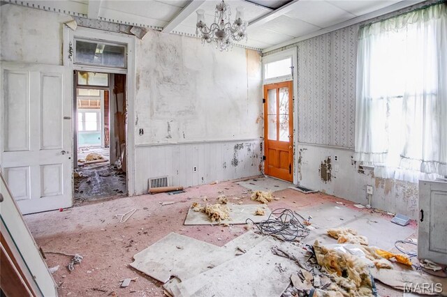 212 Franklin St, Hardin, IL 62047 - entrance foyer featuring plenty of natural light and a chandelier