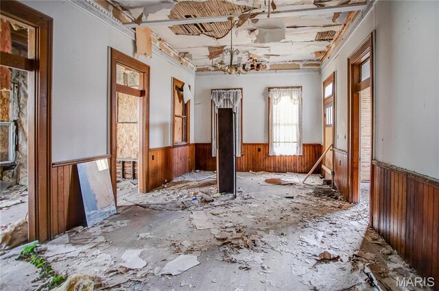 212 Franklin St, Hardin, IL 62047 - miscellaneous room featuring wainscoting and wooden walls