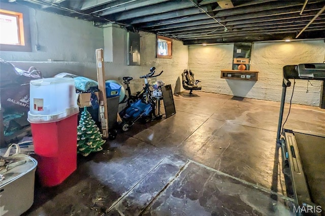 305 W Ray St, Christopher, IL 62822 - basement featuring electric panel