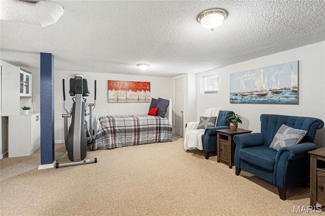 106 E Ofallon Dr, Caseyville, IL 62232 - bedroom featuring carpet floors and a textured ceiling