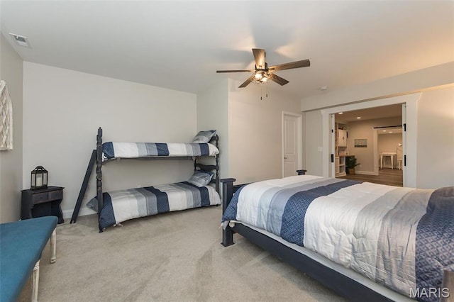 1804 Sterling Oaks Dr, Saint Peters, MO 63376 - bedroom featuring light carpet and ceiling fan