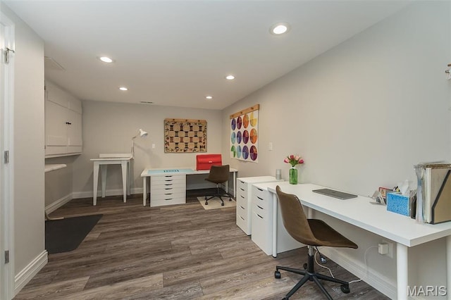 1804 Sterling Oaks Dr, Saint Peters, MO 63376 - office with wood finished floors, recessed lighting, and baseboards
