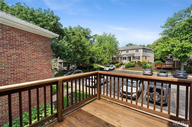 deck featuring a residential view