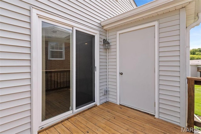 view of wooden deck