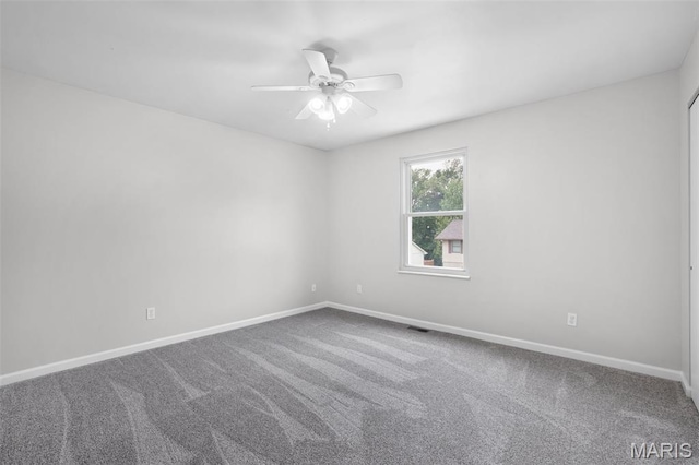 10 Brooker Ct, Saint Peters, MO 63376 - empty room featuring a ceiling fan, baseboards, and carpet floors