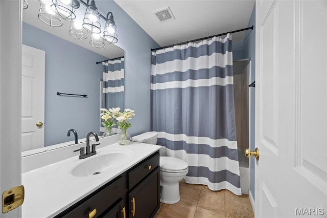 12 Lambeth Ln Unit 11B, Dardenne Prairie, MO 63368 - full bath with vanity, toilet, curtained shower, and tile patterned floors