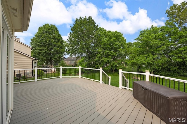 12 Lambeth Ln Unit 11B, Dardenne Prairie, MO 63368 - wooden deck with a yard
