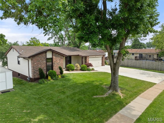 2224 Ben Clare Dr, Fenton, MO 63026 - view of front of home with driveway, brick siding, and an attached garage