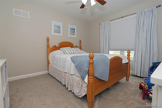 108 Buford Mountain Rd, Farmington, MO 63640 - bedroom with carpet, baseboards, and a ceiling fan