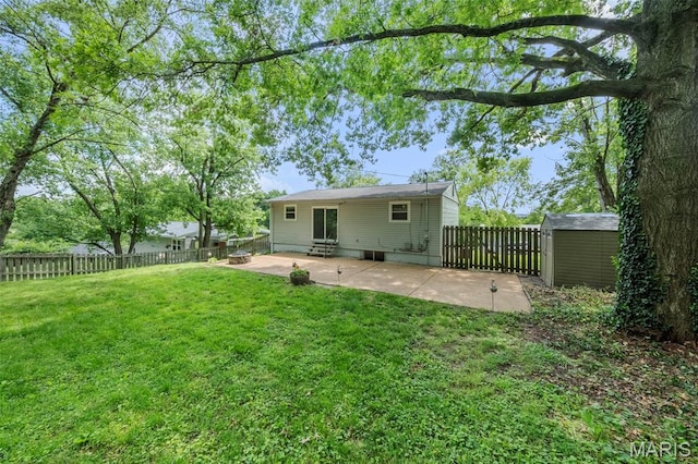 rear view of property with a patio area and entry steps