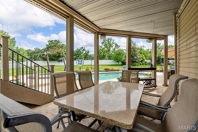 view of sunroom / solarium