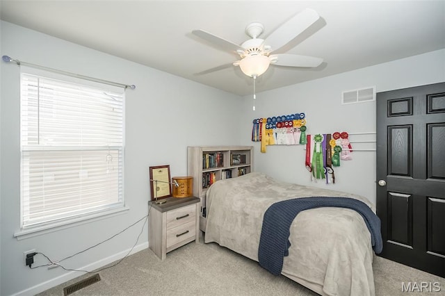 1119 Maywood Dr, Eureka, MO 63025 - bedroom featuring light carpet and ceiling fan