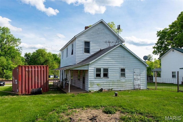 1085 Frisco Dr, Catawissa, MO 63015 - rear view of property with a chimney