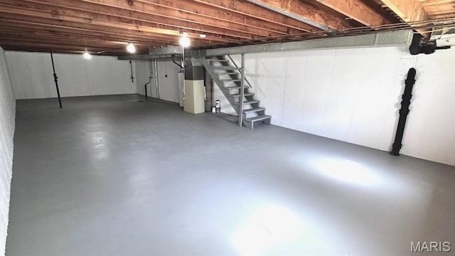 4028 Esseldale Dr, Saint Ann, MO 63074 - unfinished basement featuring stairs