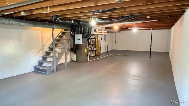 4028 Esseldale Dr, Saint Ann, MO 63074 - unfinished basement featuring stairs