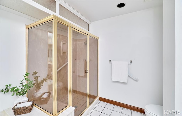 14424 Valley Meadow Ct W, Chesterfield, MO 63017 - bathroom featuring a stall shower and tile patterned floors