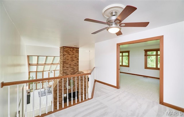 14424 Valley Meadow Ct W, Chesterfield, MO 63017 - hall featuring an upstairs landing and carpet