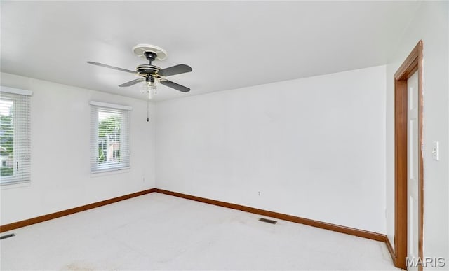 14424 Valley Meadow Ct W, Chesterfield, MO 63017 - unfurnished room with light colored carpet and ceiling fan