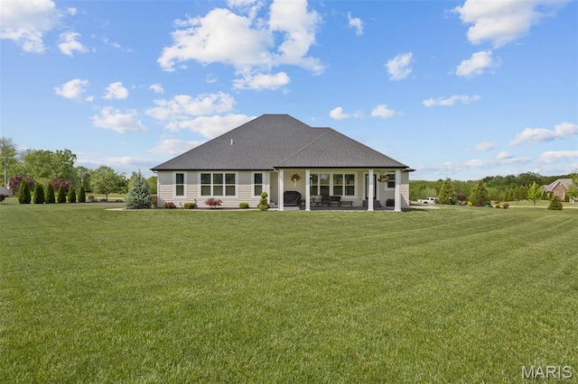 2 Mahogany Run, Farmington, MO 63640 - rear view of property with a yard, a patio, and a shingled roof