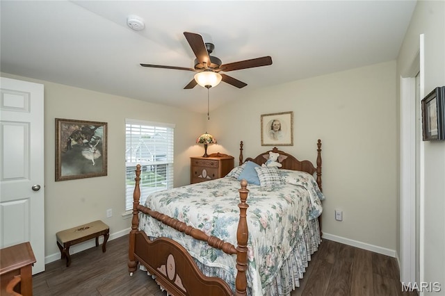 17006 Main St, Wildwood, MO 63040 - bedroom featuring wood finished floors, baseboards, and a ceiling fan