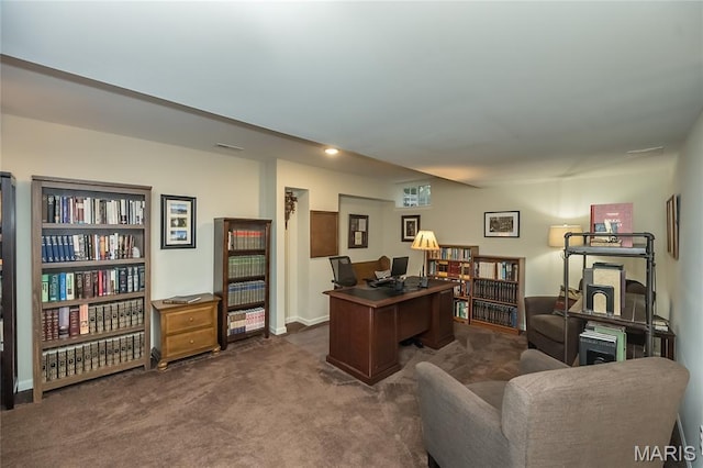 17006 Main St, Wildwood, MO 63040 - home office with dark colored carpet