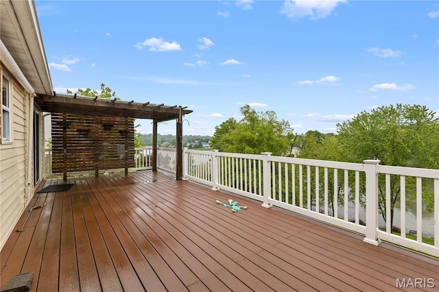 827 Bridgewater Xing, Villa Ridge, MO 63089 - wooden deck featuring a pergola