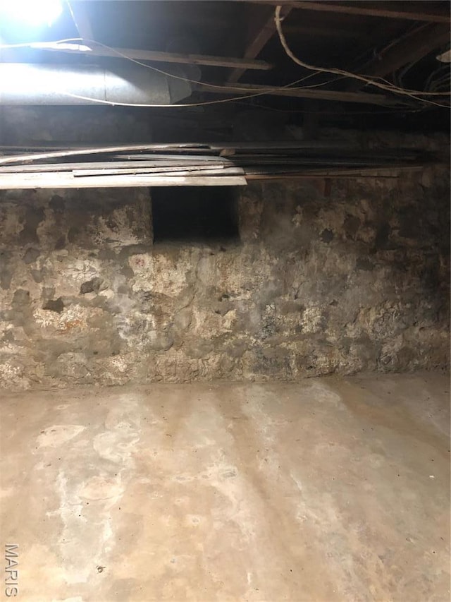 view of basement