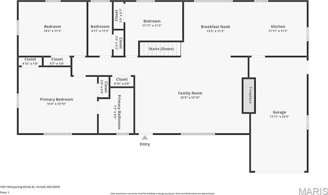 1261 Whispering Winds Dr, Arnold, MO 63010 - view of property floor plan
