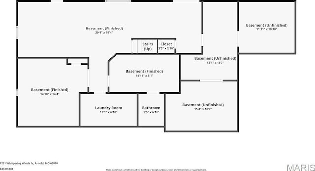 1261 Whispering Winds Dr, Arnold, MO 63010 - view of property floor plan