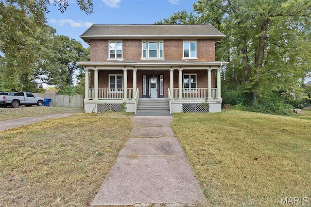 view of front of home with a porch