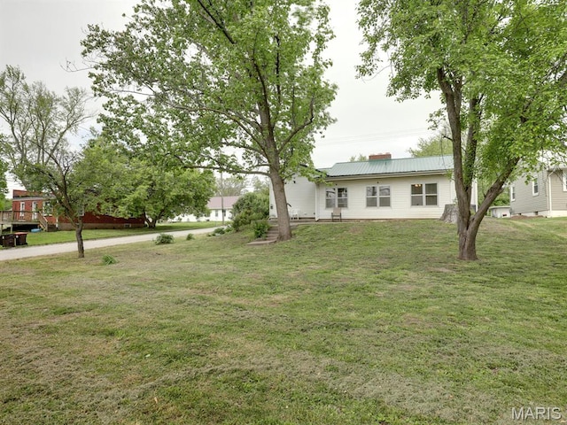 view of grassy yard