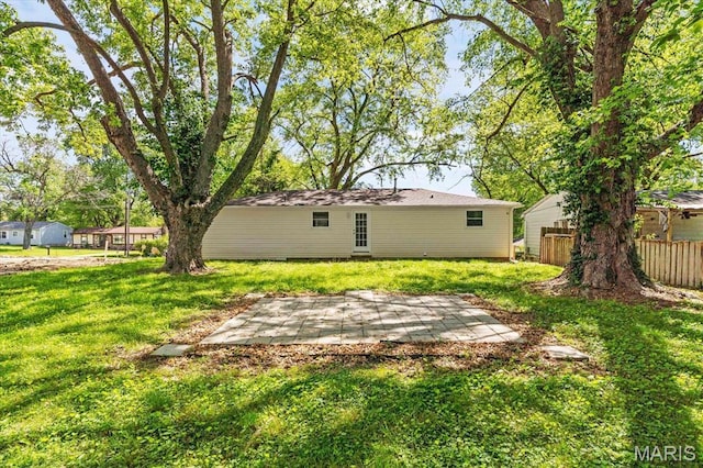 rear view of property with a patio