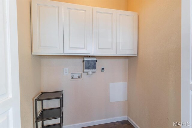 249 Trails End Way, Doniphan, MO 63935 - laundry room with cabinet space, washer hookup, hookup for an electric dryer, and baseboards