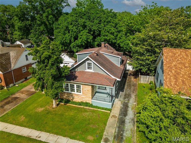 317 S Louisiana St, Cape Girardeau, MO 63703 - view of front of property with covered porch and stone siding