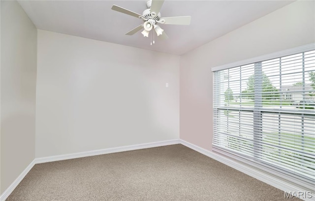 3 Lakeview Pointe Ct, Lake St Louis, MO 63367 - carpeted empty room with baseboards and a ceiling fan