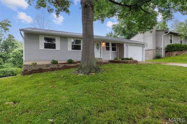 2794 Pinebrook Dr, Arnold, MO 63010 - ranch-style house with an attached garage, a front lawn, and concrete driveway