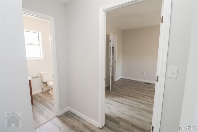 104 Wild Rose Pl, Saint Robert, MO 65584 - hall featuring wood finished floors and baseboards