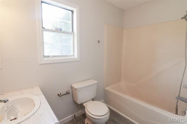 104 Wild Rose Pl, Saint Robert, MO 65584 - bathroom with vanity,  shower combination, and wood finished floors