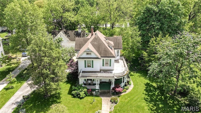 619 E Main St, Carlinville, IL 62626 - aerial view of property and surrounding area