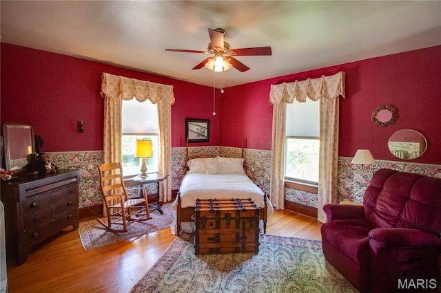 619 E Main St, Carlinville, IL 62626 - bedroom featuring wood finished floors and ceiling fan