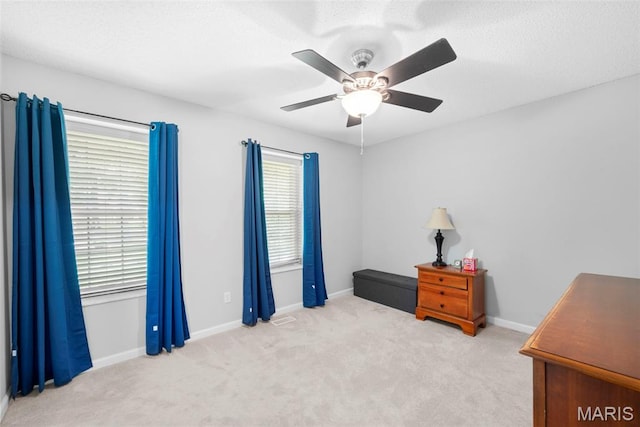 207 Straightoak, Ballwin, MO 63021 - bedroom with carpet flooring, a ceiling fan, and baseboards