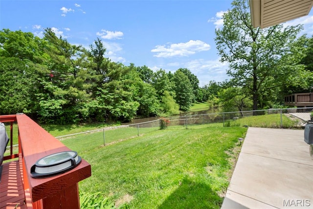 207 Straightoak, Ballwin, MO 63021 - view of yard with a patio and view of wooded area